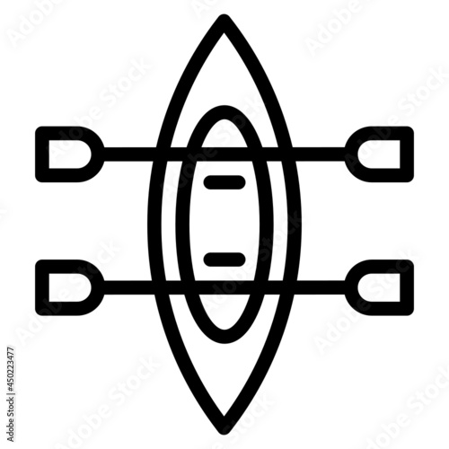 rowing line icon