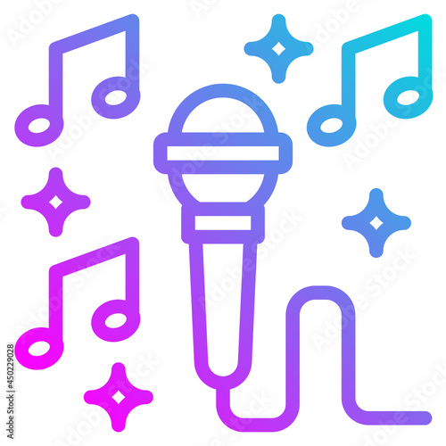 karaoke gradient icon