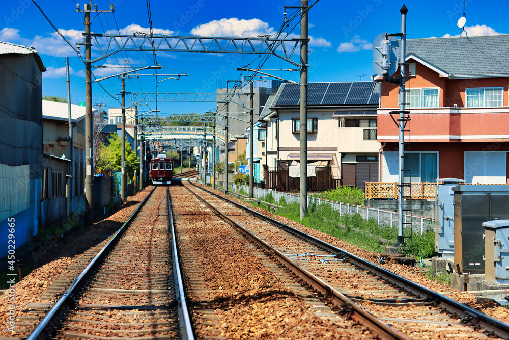 青空と線路 青空と線路