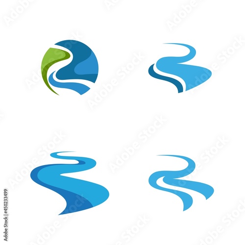 Tablou canvas river icon vector illustration design