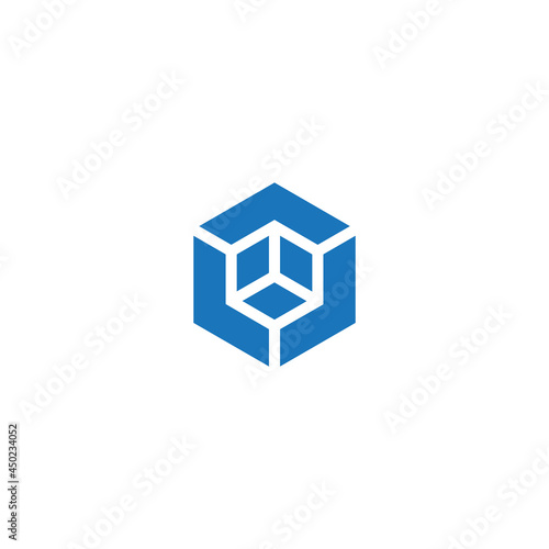 Vector design element for your company logo, abstract blue icon. modern logotype business company template.