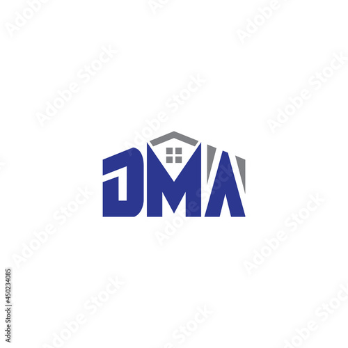 Alphabet letters Initials Monogram logo DMA