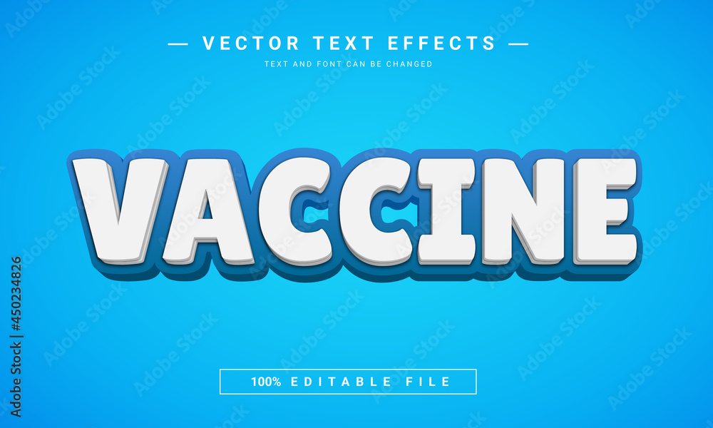 Vaccine Editable text effect template