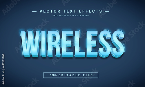 Wireless 3D editable text effect template