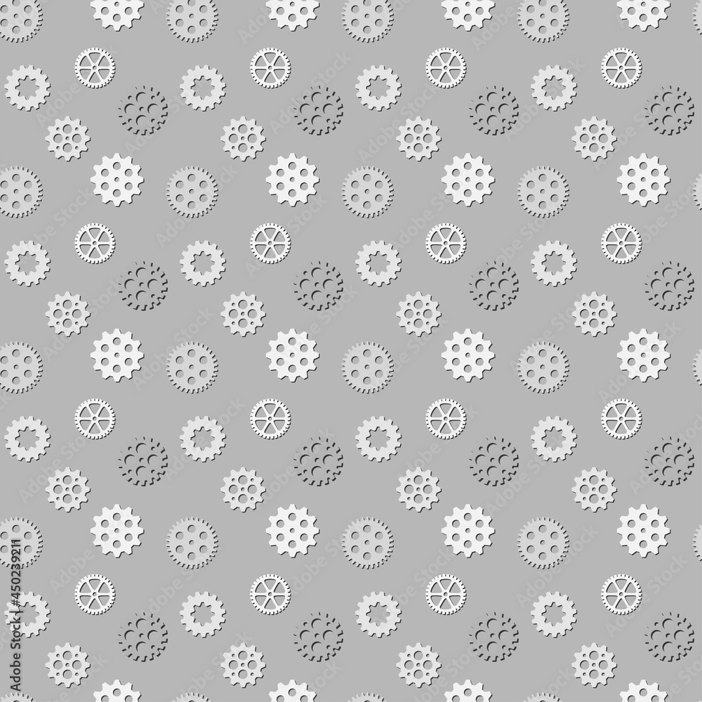 The Abstract Gear Pattern, Seamless Pattern The Abstract Gear Pattern, Seamless Pattern