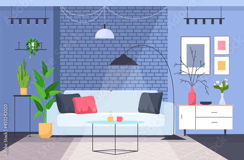 living room interior empty no people home modern apartment design horizontal