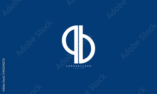 QB, BQ, Abstract initial monogram letter alphabet logo design