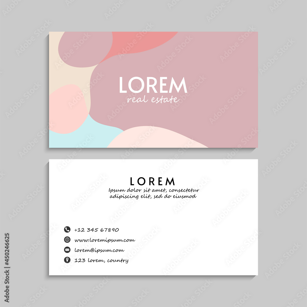 Fototapeta premium Business Card Set. Vector illustration. EPS10. Template