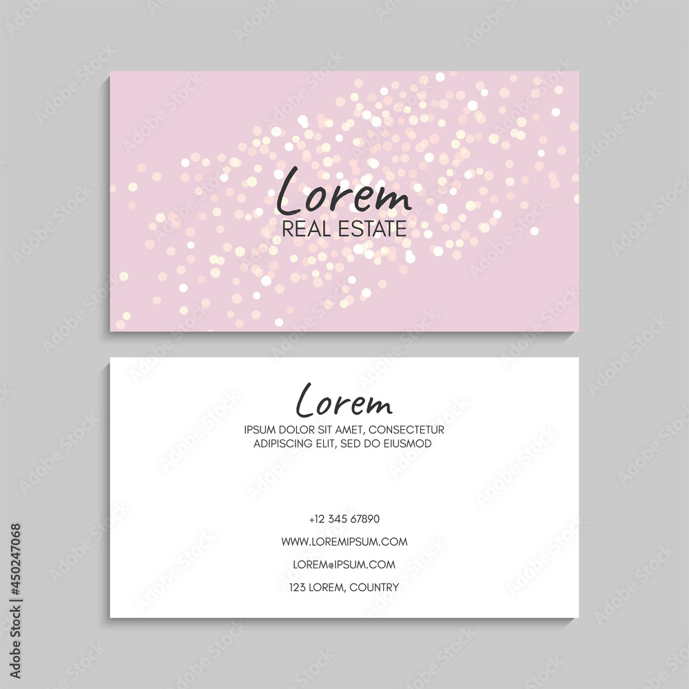 Business Card Set. Vector illustration. EPS10. Template