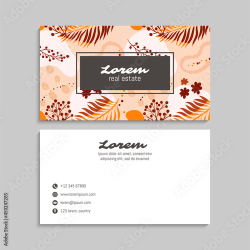 Business Card Set. Vector illustration. EPS10. Template