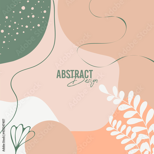 Abstract background. Modern design template in minimal style. Stylish cover for beauty presentation, branding design.
