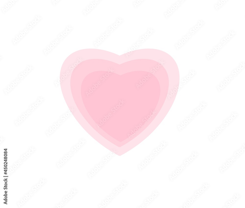 pink heart isolated on white pink heart isolated on white
