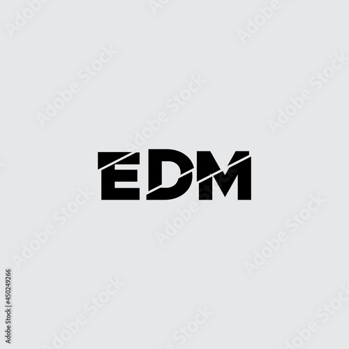 Initial EDM Logo Design Vector.Company Logo,business,etc