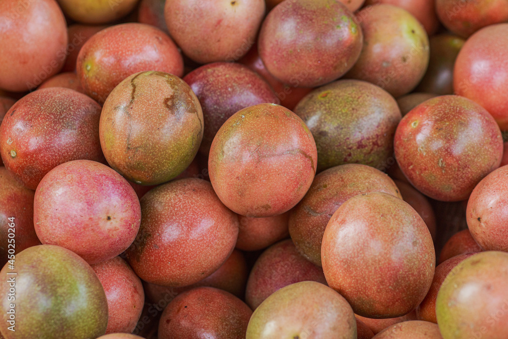 Fresh passion fruit in the market. Fresh passion fruit in the market.