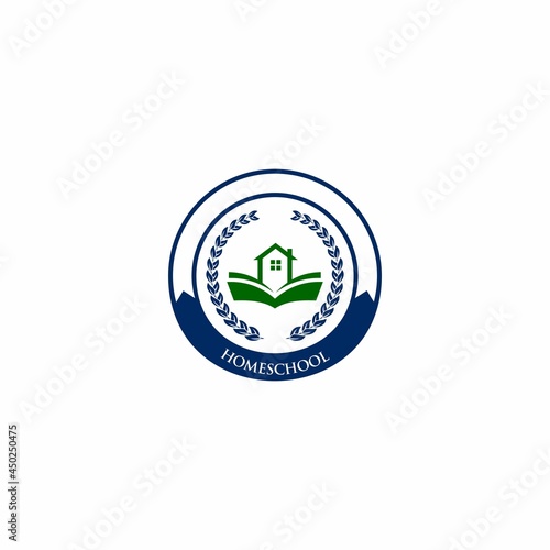 education homeschooling logo vector