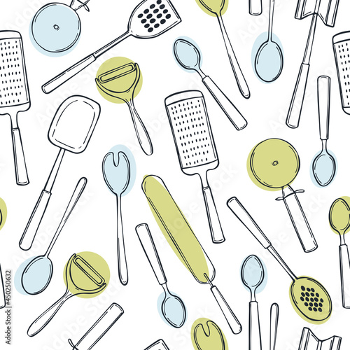 Kitchen tools.   Vector   pattern