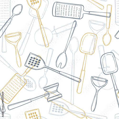 Kitchen tools.   Vector   pattern