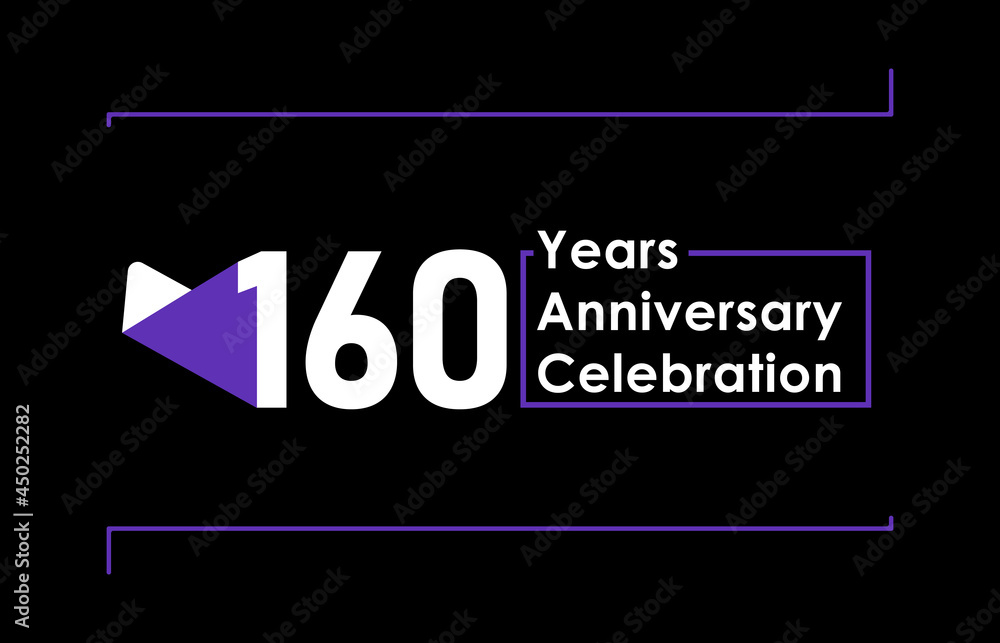 160 Years Anniversary Celebration Vector Template Design 160 Years Anniversary Celebration Vector Template Design