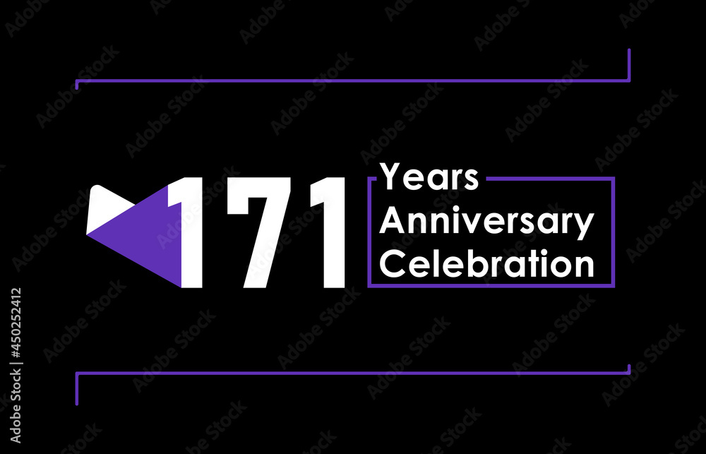 171 Years Anniversary Celebration Vector Template Design