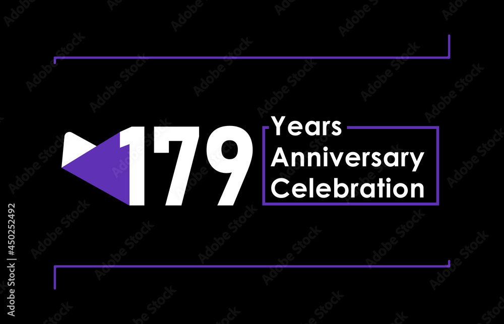 179 Years Anniversary Celebration Vector Template Design
