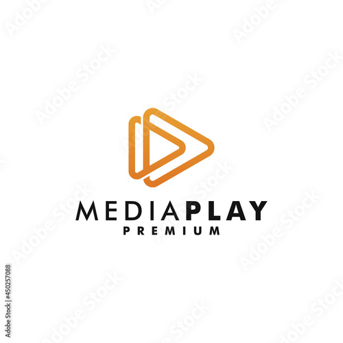 Free Download Media logo design. play icon vector logotype - GFXLoad
