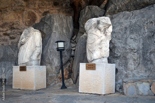 A fortress in Marmaris- archeological founds in antcient city Knidos.Marmaris, Turkey.  photo