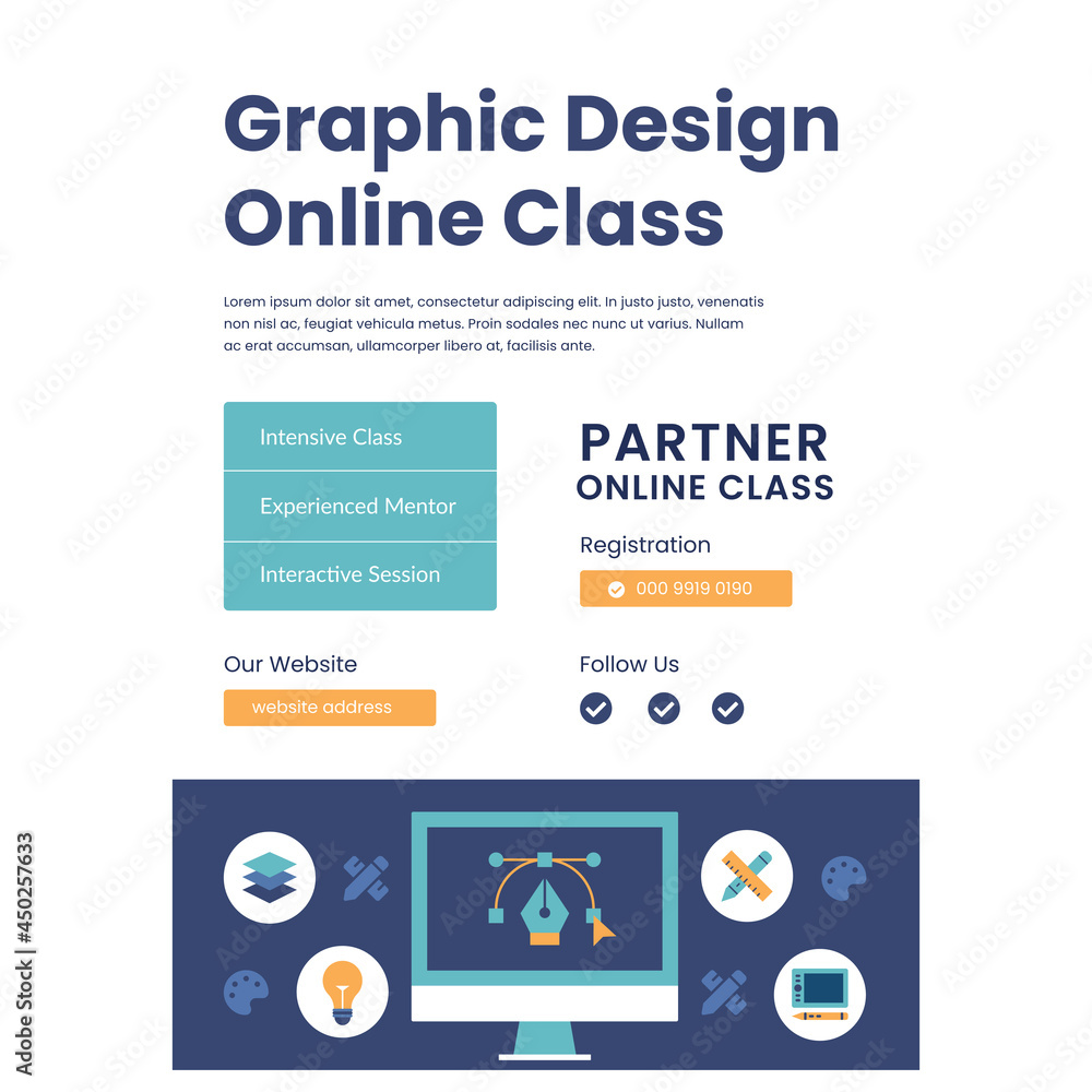Online Graphic Design Class Flyer Online Graphic Design Class Flyer