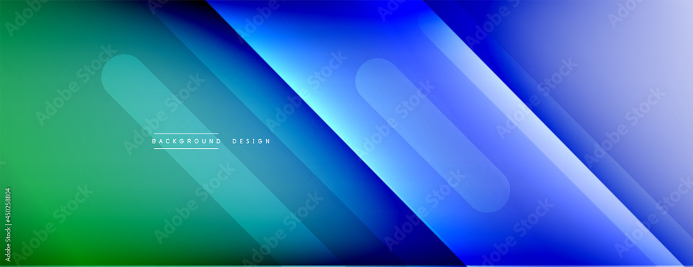 Fototapeta premium Dynamic lines abstract background. 3D shadow effects and fluid gradients. Modern overlapping forms