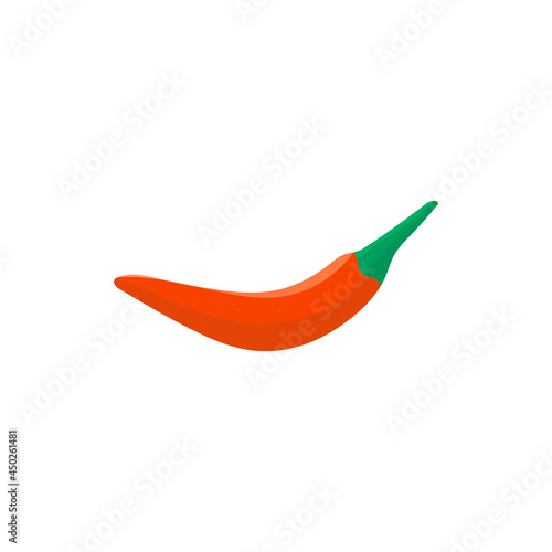pepper chili with leavesvector illustration