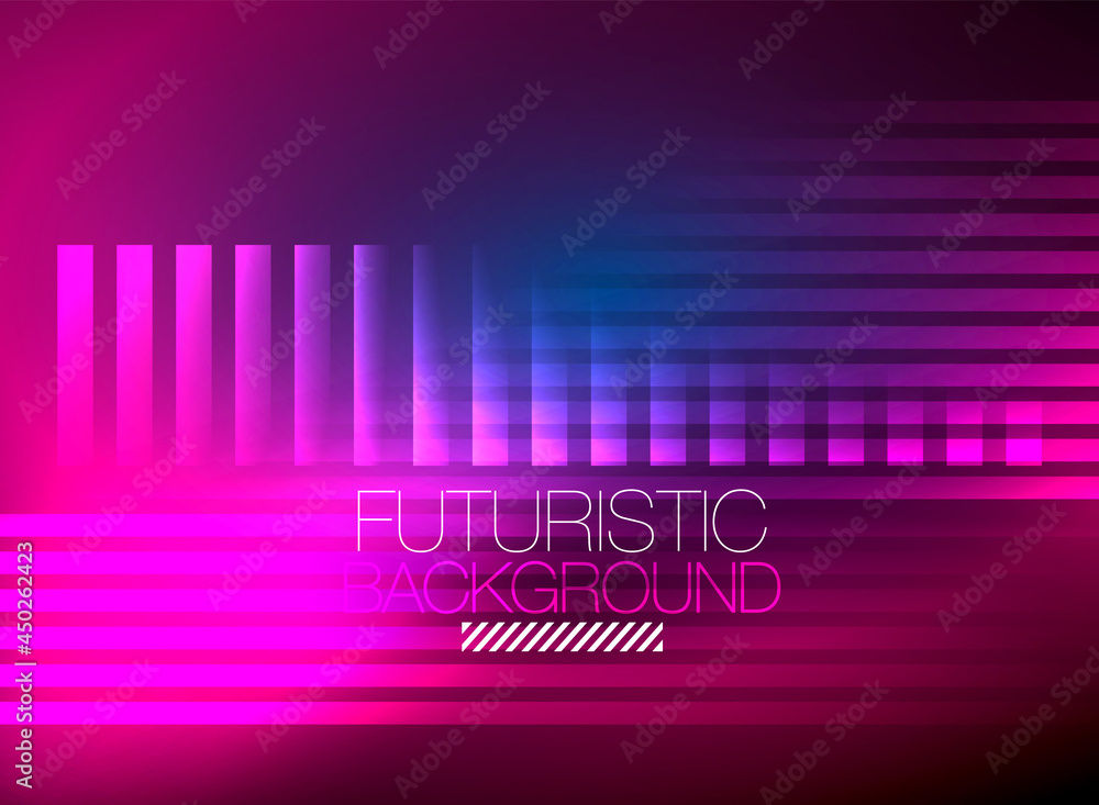 Bright neon color techno abstract background, shiny glowing neon lines in the dark background Bright neon color techno abstract background, shiny glowing neon lines in the dark background