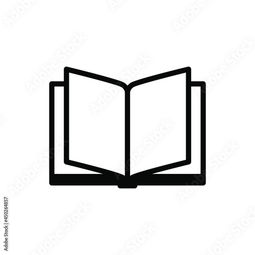 Book. Open book. Library symbol for web and mobile app design. Isolated on a blank, editable and changeable background.
