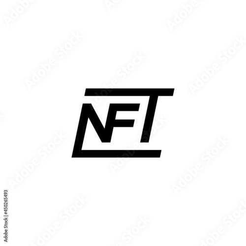 initial letter NFT monogram logo vector