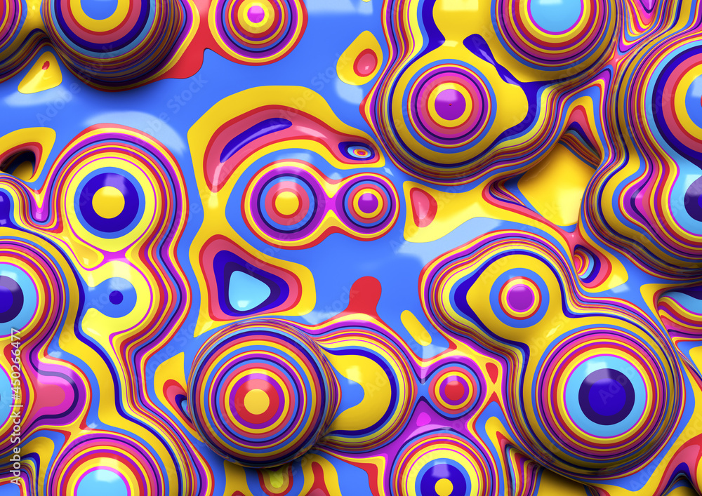 Abstract Psychedelic multi colored sphere background Abstract Psychedelic multi colored sphere background