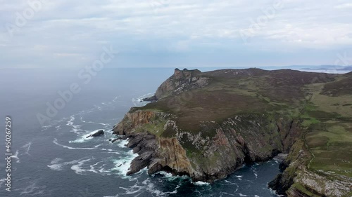Aerial view of the Cliffs at Horn Head, Dunfanaghy - County Donegal, Ireland photo