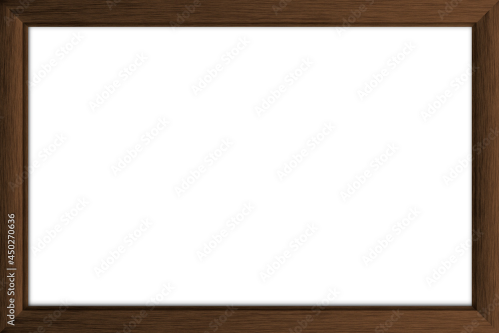 額縁、木枠、フレームの背景。木枠と白色の文字スペースのあるイラスト。