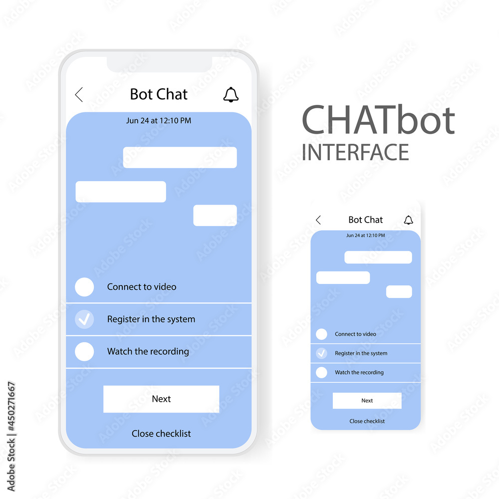 Chatbot app mobile helper. Dialoge windows flat design concept. Social communication chatting. Vector template Chatbot app mobile helper. Dialoge windows flat design concept. Social communication chatting. Vector template
