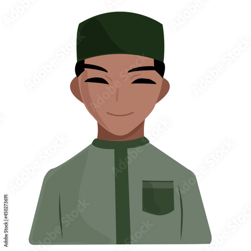 Malaysian malay ethnic men with traditional clothing