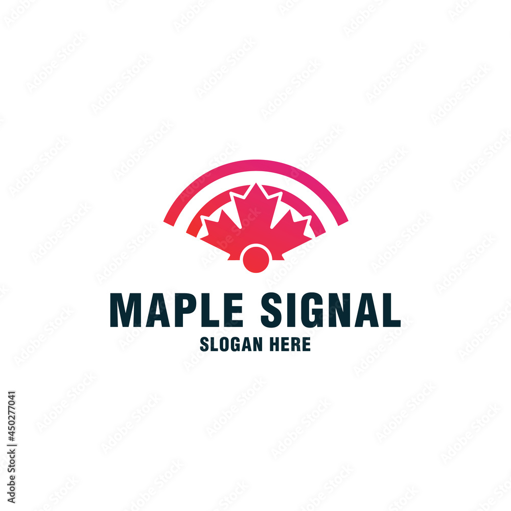 Maple signal logo template on modern style