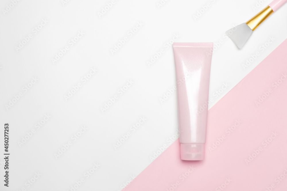Cosmetic face mask. Tube and application tool. Cosmetic face mask. Tube and application tool.