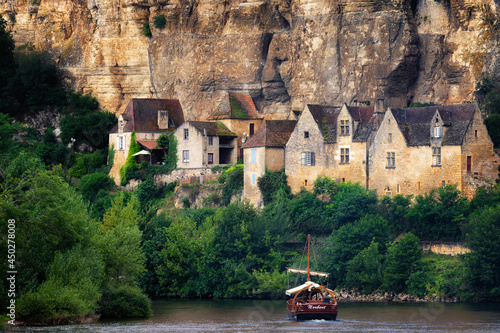 river in the village photo