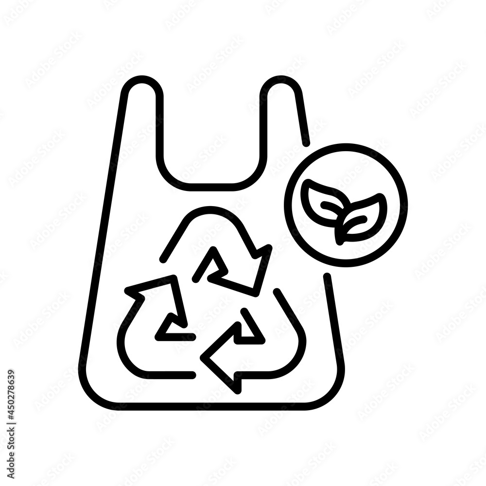 Eco bag vector outline icon style illustration. EPS 10 file Eco bag vector outline icon style illustration. EPS 10 file