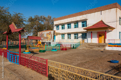 Wallpaper Mural Old kindergarten building with mosaics on the wall Torontodigital.ca