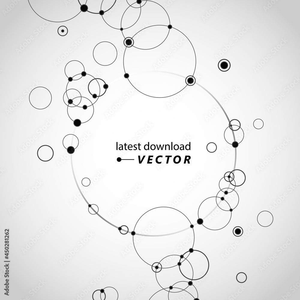 Network Background. Vector connected circles and dots. Technology and communication business design Network Background. Vector connected circles and dots. Technology and communication business design