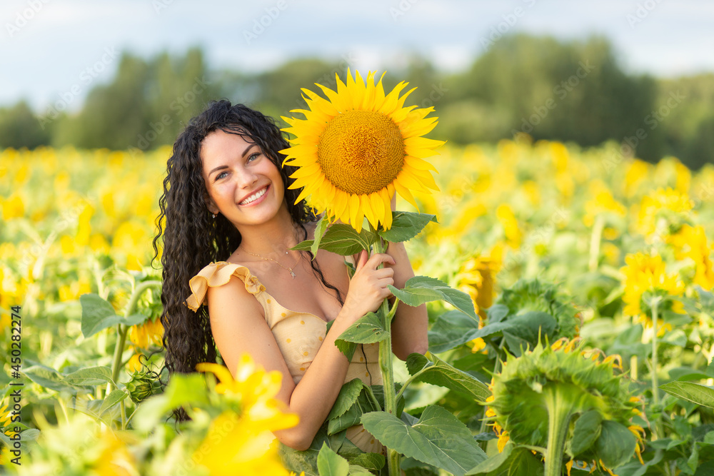Portrait of a beautiful smiling dark-haired woman Portrait of a beautiful smiling dark-haired woman