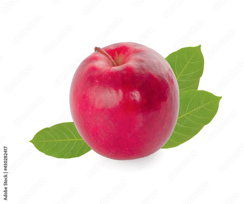 Fresh red apple isolated on white. With clipping path