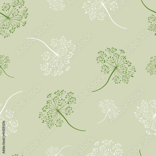 Botanical seamless pattern. Repeat of plants of earthy tones. Vector illustration of leaves. Fabric design, interior design, posters, website.