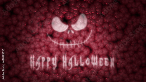 Creepy Halloween greeting card. Organic tissue texture. Cell pattern 4K illustration