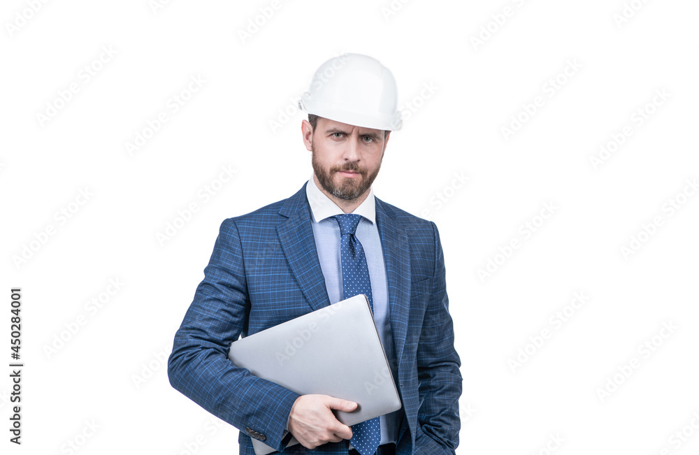 serious man boss. safety business. data protection. internet security. businessman with laptop serious man boss. safety business. data protection. internet security. businessman with laptop