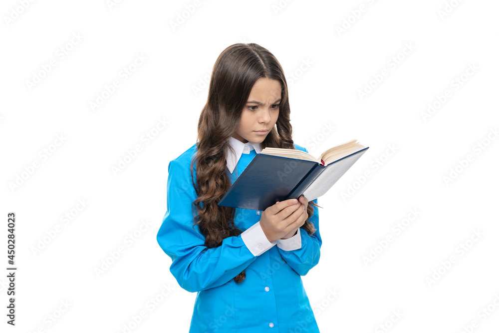 Learning never ends. Serious child read book. Open your future door with todays learning Learning never ends. Serious child read book. Open your future door with todays learning