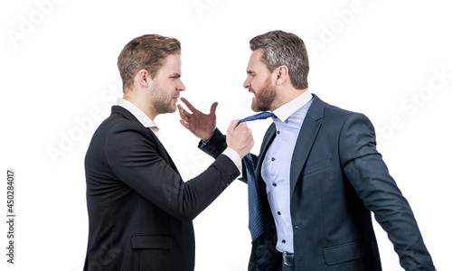 businessmen arguing having struggle for leadership have business competition, disagreement.